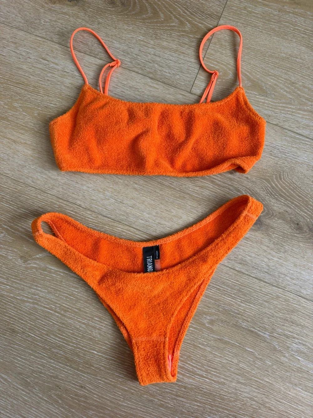 Triangl Swim Orange Terry Swim Top